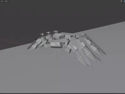 Robot Low poly spider 3D model