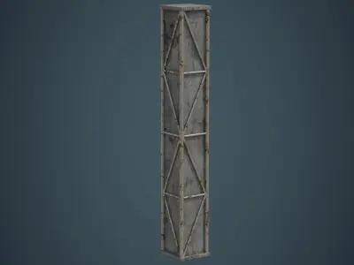 Pillar 1B Low-poly 3D model