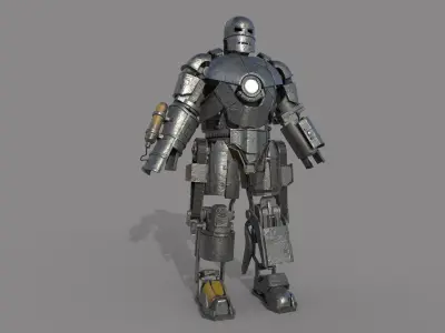 IRON MAN MARK-1 ARMOR MARVEL MODEL Low-poly 3D model