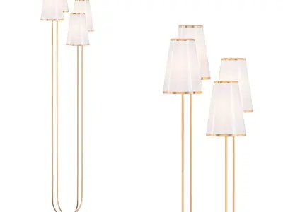 TYRONE three floor lamps with shades 3D model