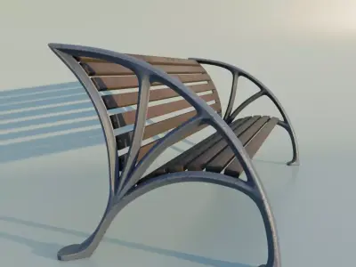 Modern Bench 3D model order