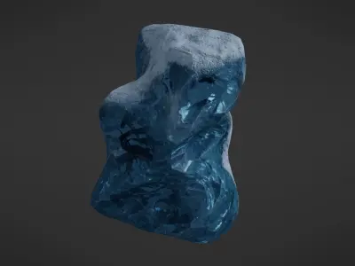 Iceberg rock Low-poly 3D model
