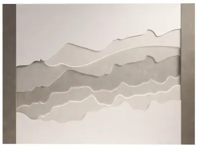 Decorativ panel wave 6 3D model