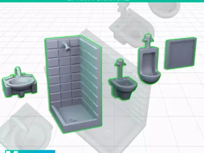 Shelter Bathroom 3D print model