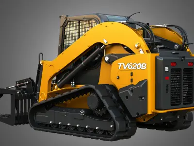 TV620B Compact Track Loader - Rock Grapple 3D model