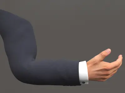  Male Arm Beckon Animated Rigged for Maya 