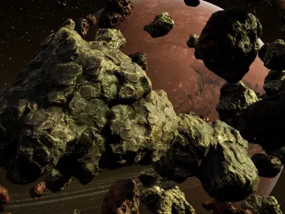 Asteroid Mega Pack - UE4 FBX Low-poly 3D model