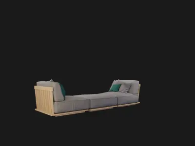 Flexform Zante ottoman 3D model