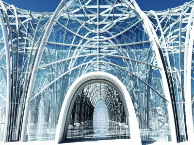 Futuristic Interior Scene 2 3D model