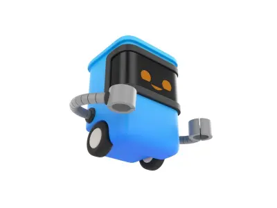 Character317 Trash Can Robot 3D model