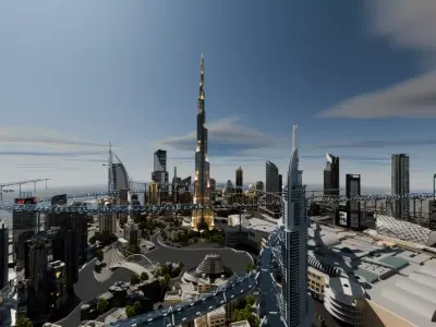 Dubai Megacity  3D Environment Blender 3D model