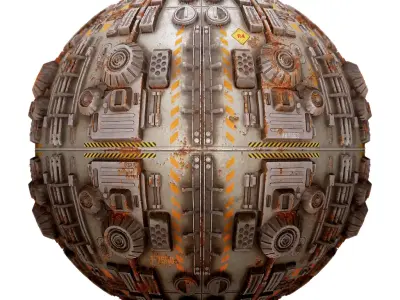 PBR Sci-Fi Industrial Texture 21 Low-poly 3D model