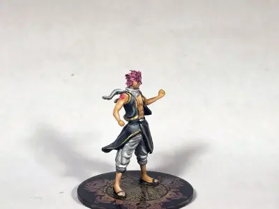 Natsu Dragneel 3D Model NOW WITH BASE 3D print model