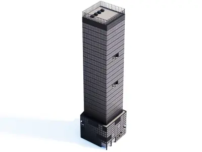 55 Hudson Yards Building Low-poly 3D model