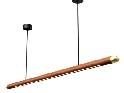 Black Walnut Dining Pendant Lights 3D model