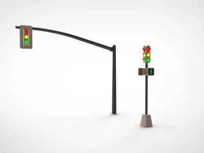 Street Traffic light 3D model
