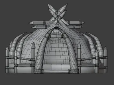 orc hut-house Low-poly 3D model