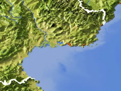 France High resolution 3D relief maps 3D model