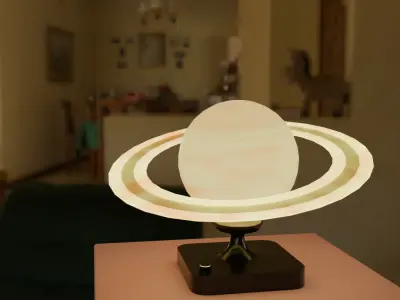Saturn tabletop light 3D model