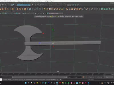 DOUBLE SIDE AXE Low-poly 3D model