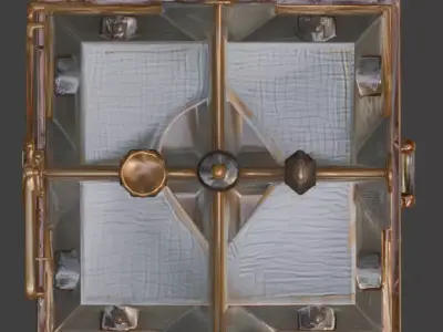 Steampunk Victorian Industrial City Building 3D Model Low-poly 3D model