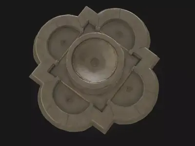 Ancient Stone Altar  Sacred Relic of Forgotten Rites 3D model