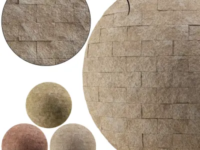 Split Face Travertine 01 - Seamless Texture