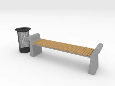 Bench Park 25 3D model