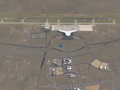 Ordos - Airport - DSN Low-poly 3D model