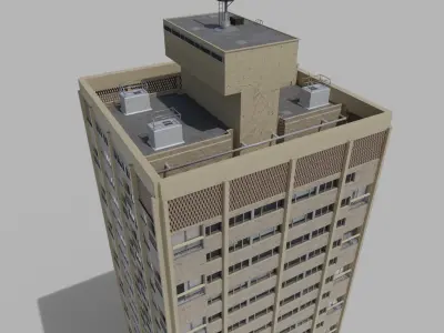 Sydney Blues Point Tower Apartment Building 3D model