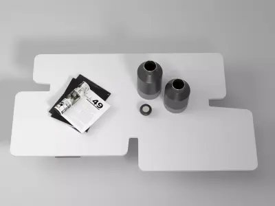 MODERN COFFE TABLE minimalist metal shape 3D model