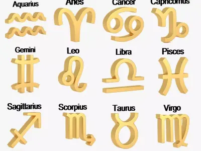 Astrological Sign Collection  3D Model Pack