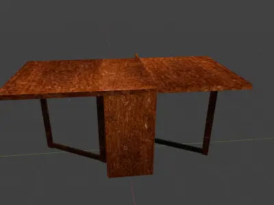 Soviet Table PS1 Style Low-poly 3D model