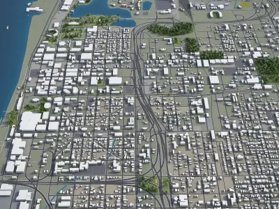 Baton Rouge  Low-poly 3D model