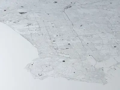 Greater Los Angeles Road Network and Streets 3D model