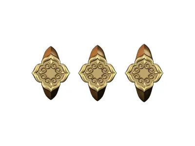 Floral scroll window signet ring Us sizes 7 8 9 3D print model