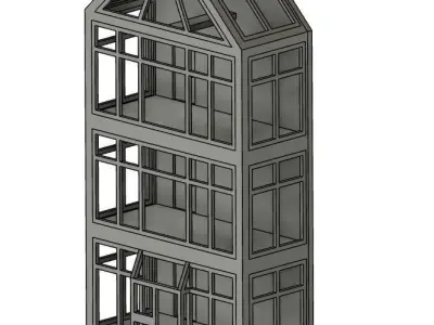 Glas City House - H0 Scale 3D print model