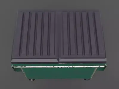 Dumpster Low-poly 3D model purchase