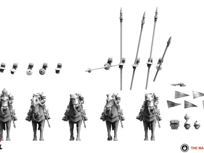 Feudal Guard Shock Cavalry 3D print model