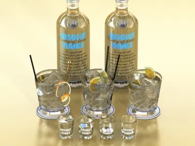 Vodka Absolut Collection 3D model