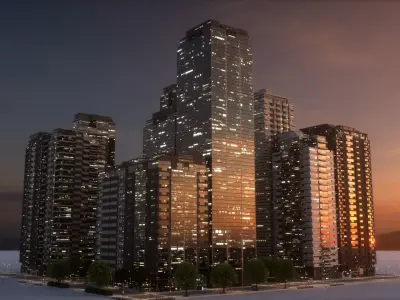 City Block Type B10 3D model