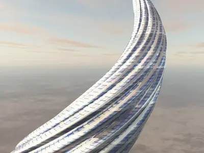 Swirling tower 3D model