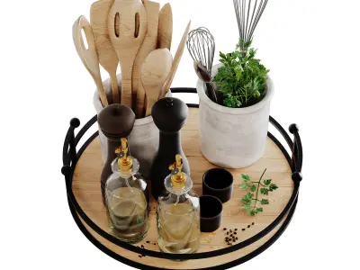 Kitchen Accessories Corona 3D model