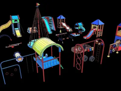 Playground Kid Low-poly 3D model