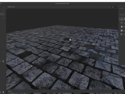 Paving Stone Worn Wet and Dirty PBR Texture Texture