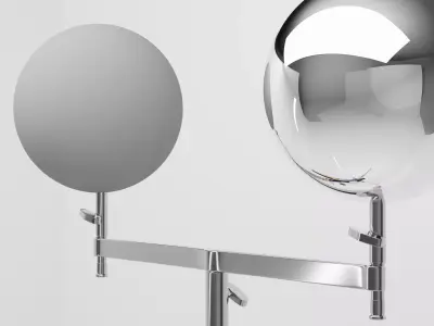 Ultra-Realistic Color Checker with Grey and Chrome Ball Free low-poly 3D model