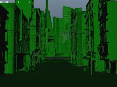 cyber city street 3D model