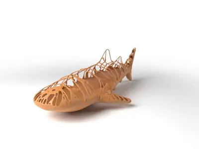 Whaleshark Dust Voronoi Low-poly 3D model