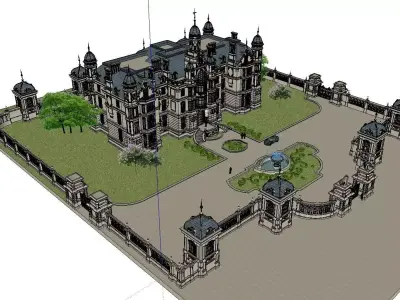 High-end-noble-villa area-01 3D model