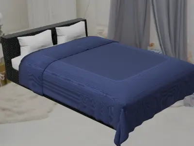 The comfortable furniture in bedroom 3D model 3D model